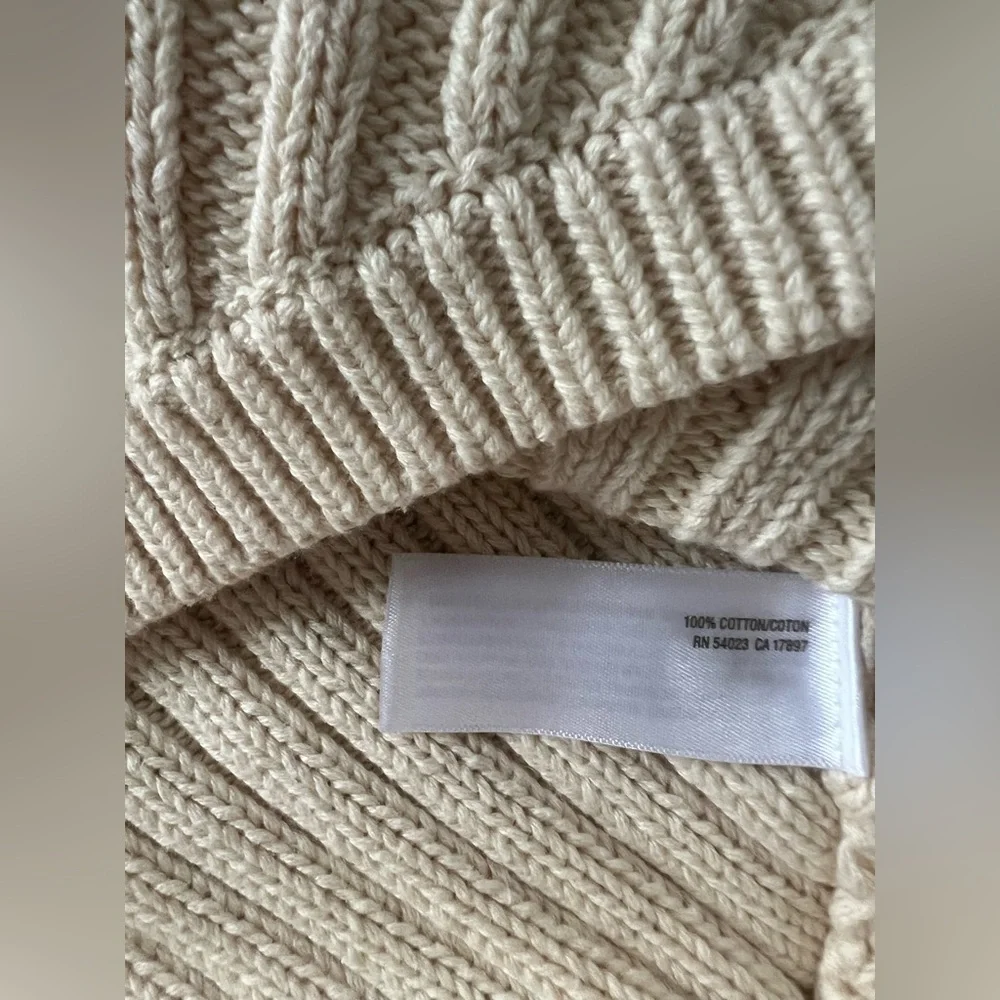 Old Navy Cream Ribbed Crew Neck Sweater - Picture 9 of 9
